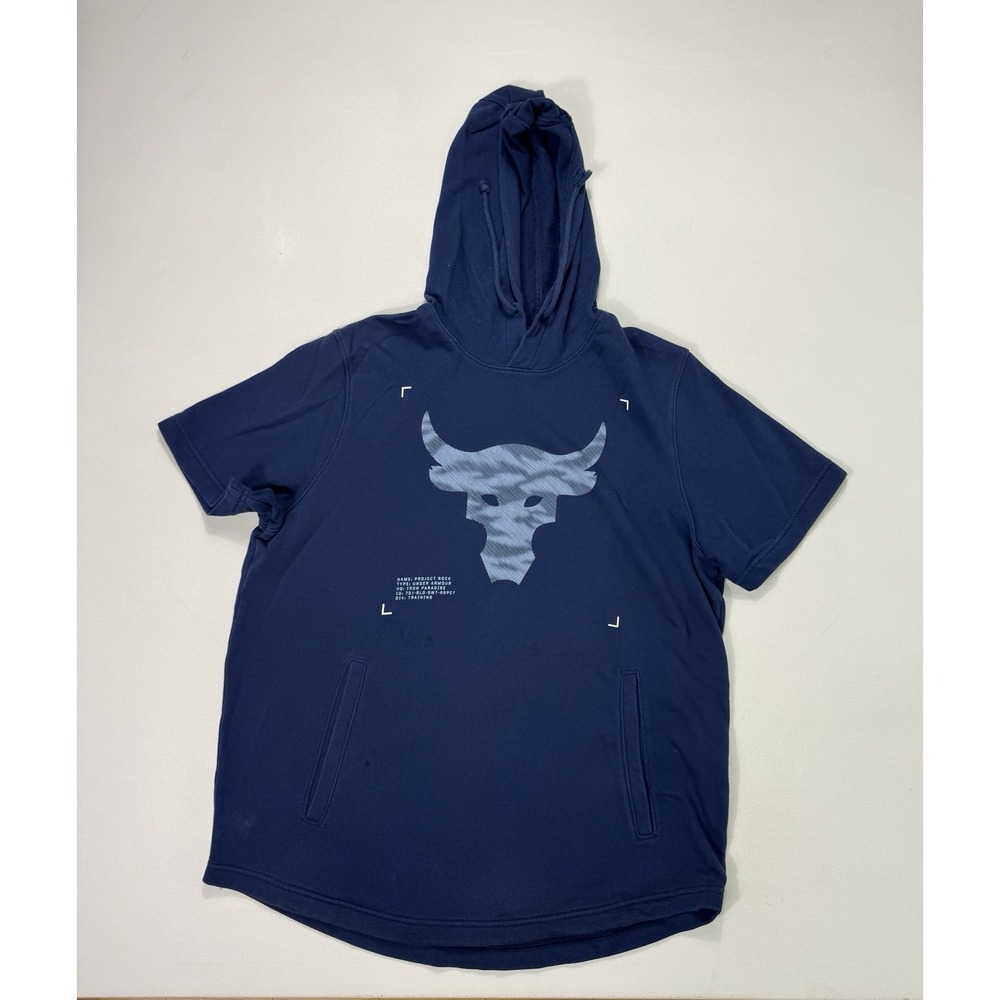 Under Armour Project Rock Mens Hoodie Men Large Sleeveless Gym Training Pocket